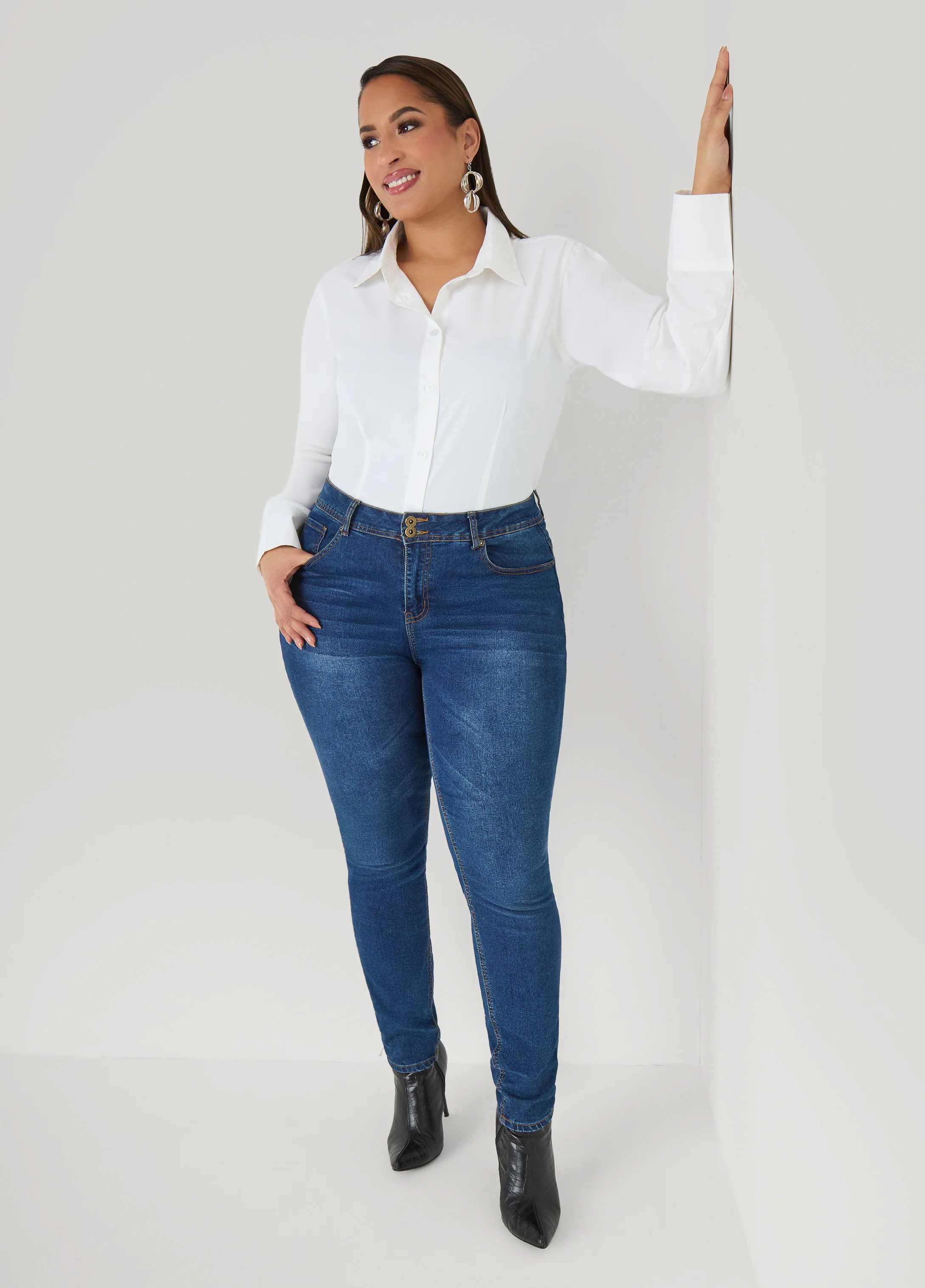 Tall Cotton Blend Collared Shirt - Image 3