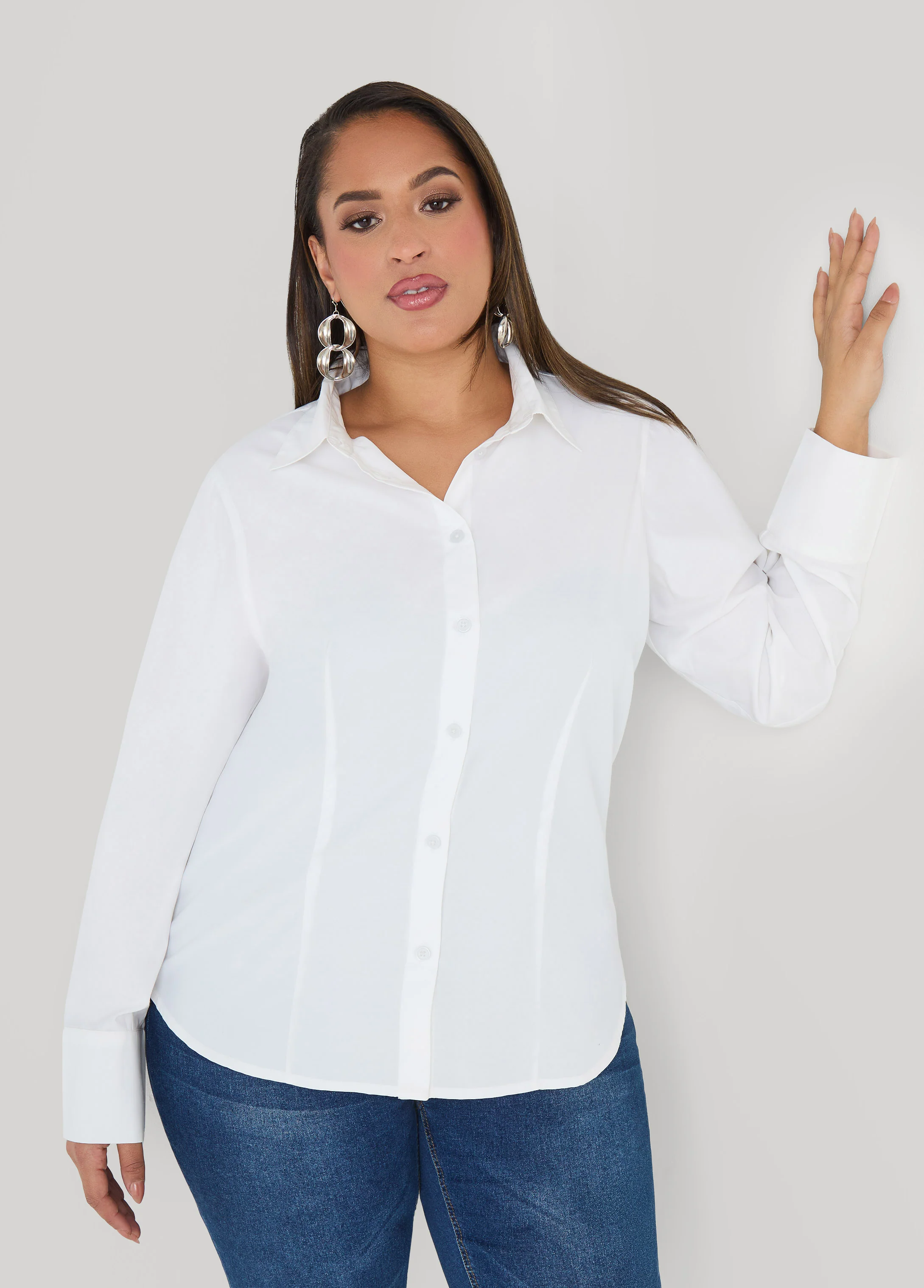Tall Cotton Blend Collared Shirt - Image 4